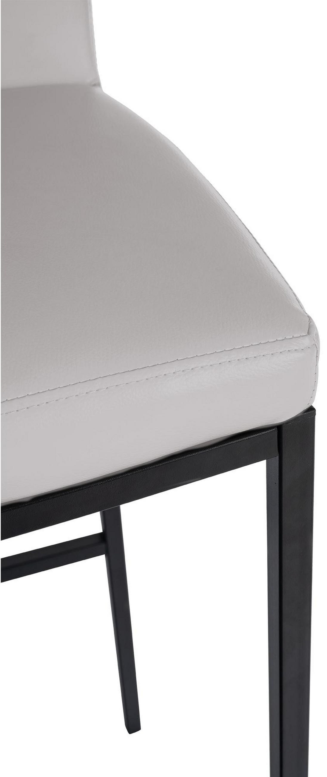 BARHOCKER 2er Set Freedom Kunstleder B weiß - Schwarz/Weiß, Textil/Metall (43/109/47cm) - TPFLiving