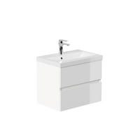 BADMÖBELSET WANGEROOGE DELUXE S - Weiß, S - Weiß, Holz/Keramik (60/48/41cm) - Home Deluxe