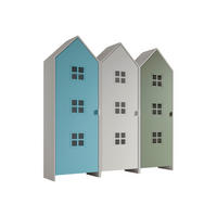 REGALSCHRANK Set Kania 173x37x171 MDF Weiß /Bunt - Blau/Weiß, Holzwerkstoff (173/171/37cm) - 58aufmkessel