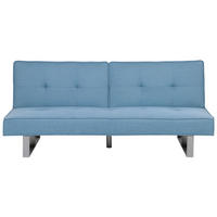 3-SITZER-SCHLAFSOFA Polyester Blau Dublin - Hellblau, Textil (190/79/105cm) - Beliani