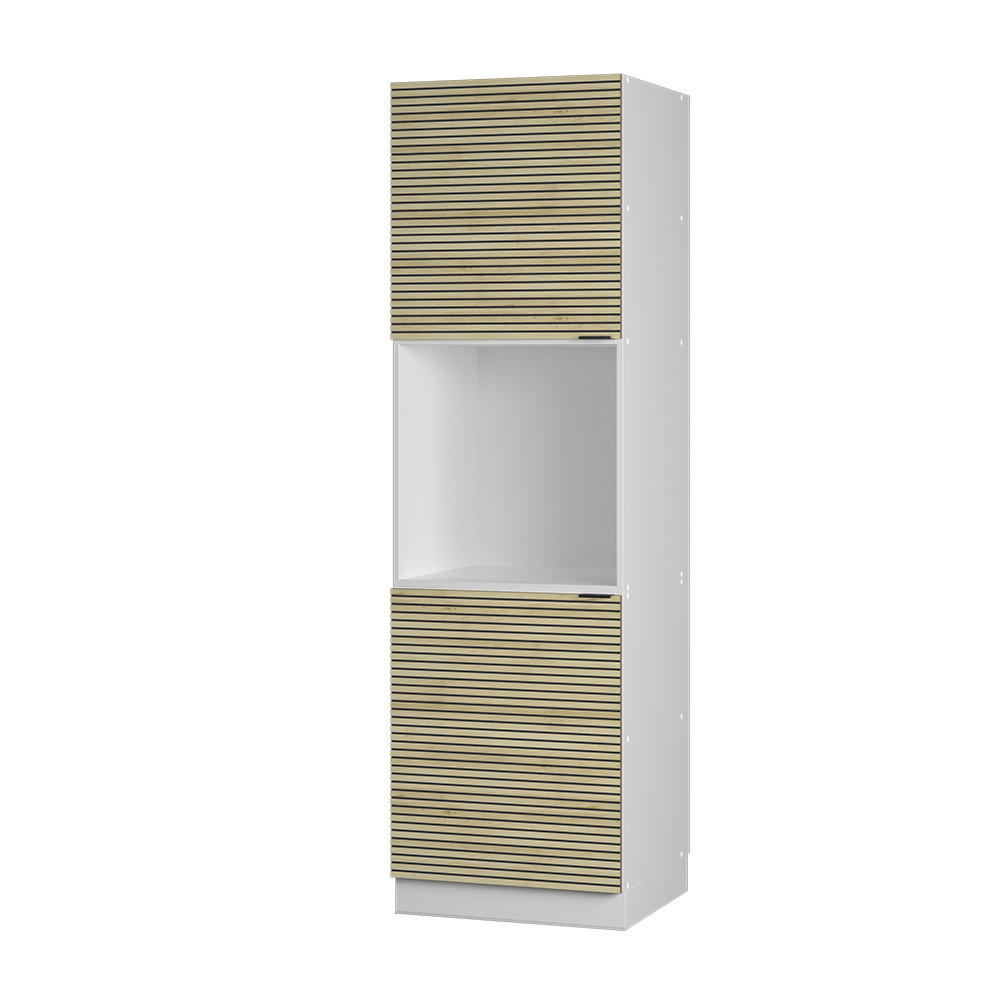 SKŘÍŇKA NA VESTAVĚNOU TROUBU Fame-Line Dubový panel - bílá/barva dubu, kompozitní dřevo (60/206.8/58cm) - Vicco