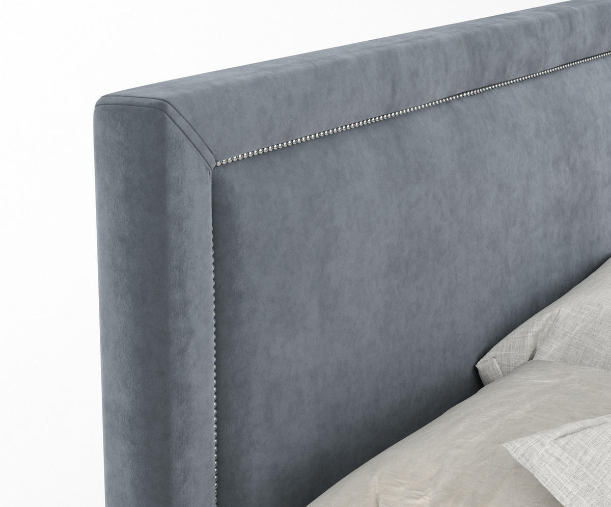 BOXSPRINGBETT Lavenda Grau 160/200 cm - Schwarz/Grau, Holz/Holzwerkstoff (160/200cm) - Maison de Reve