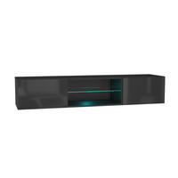 TV-LOWBOARD Schwarz, Schwarz Hochglanz 160/30/40 - Schwarz Hochglanz/Schwarz, Holzwerkstoff (160/30/40cm) - RAUMHIRSCH FURNITURE