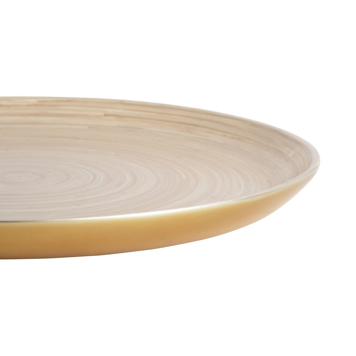 SERVIERTABLETT Puro 42/42/3 cm - Goldfarben, Naturmaterialien (42cm) - Present Time
