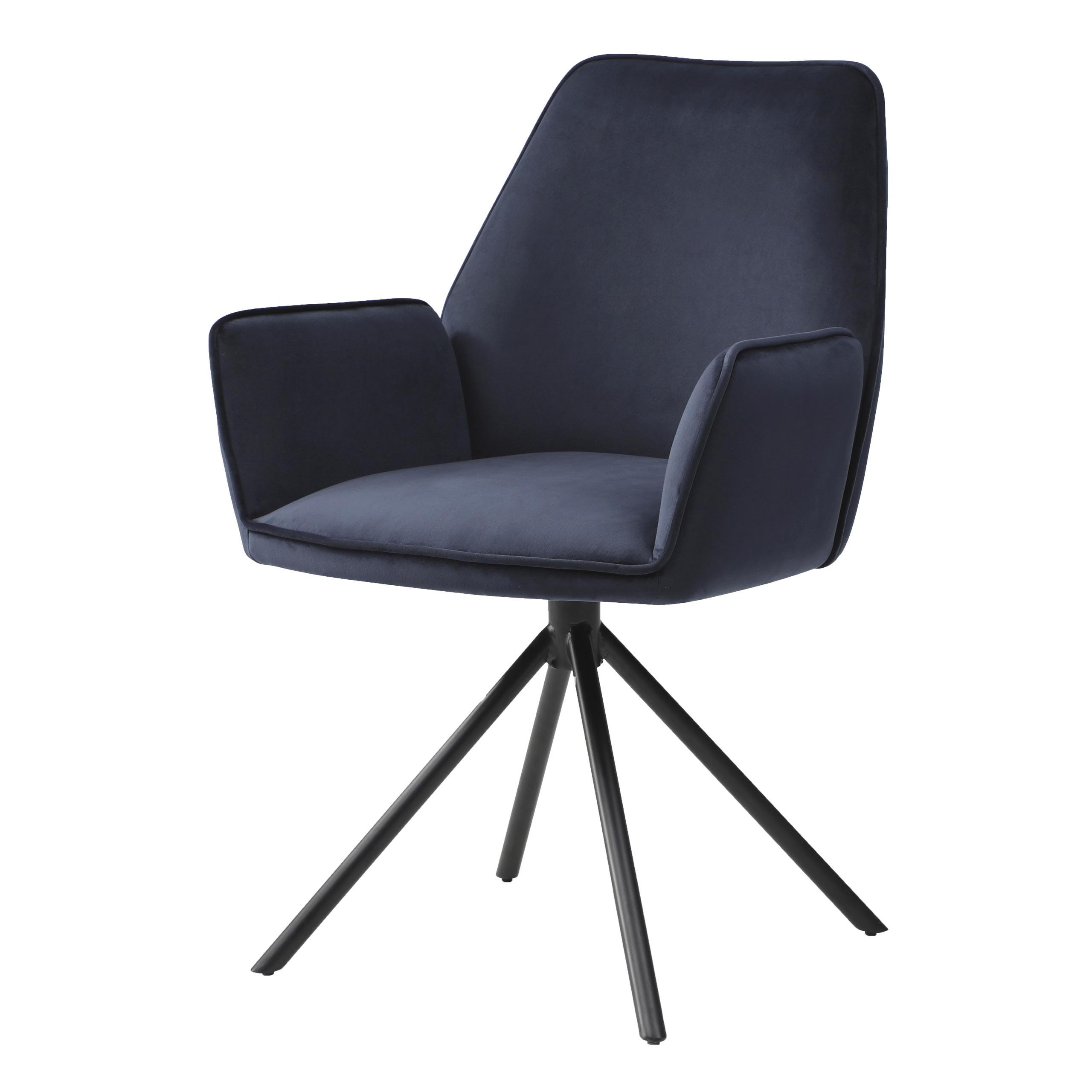 ESSZIMMERSTUHL Anthrazit, Blau, Schwarz - Blau/Anthrazit, Textil (60/86/60cm) - MCW