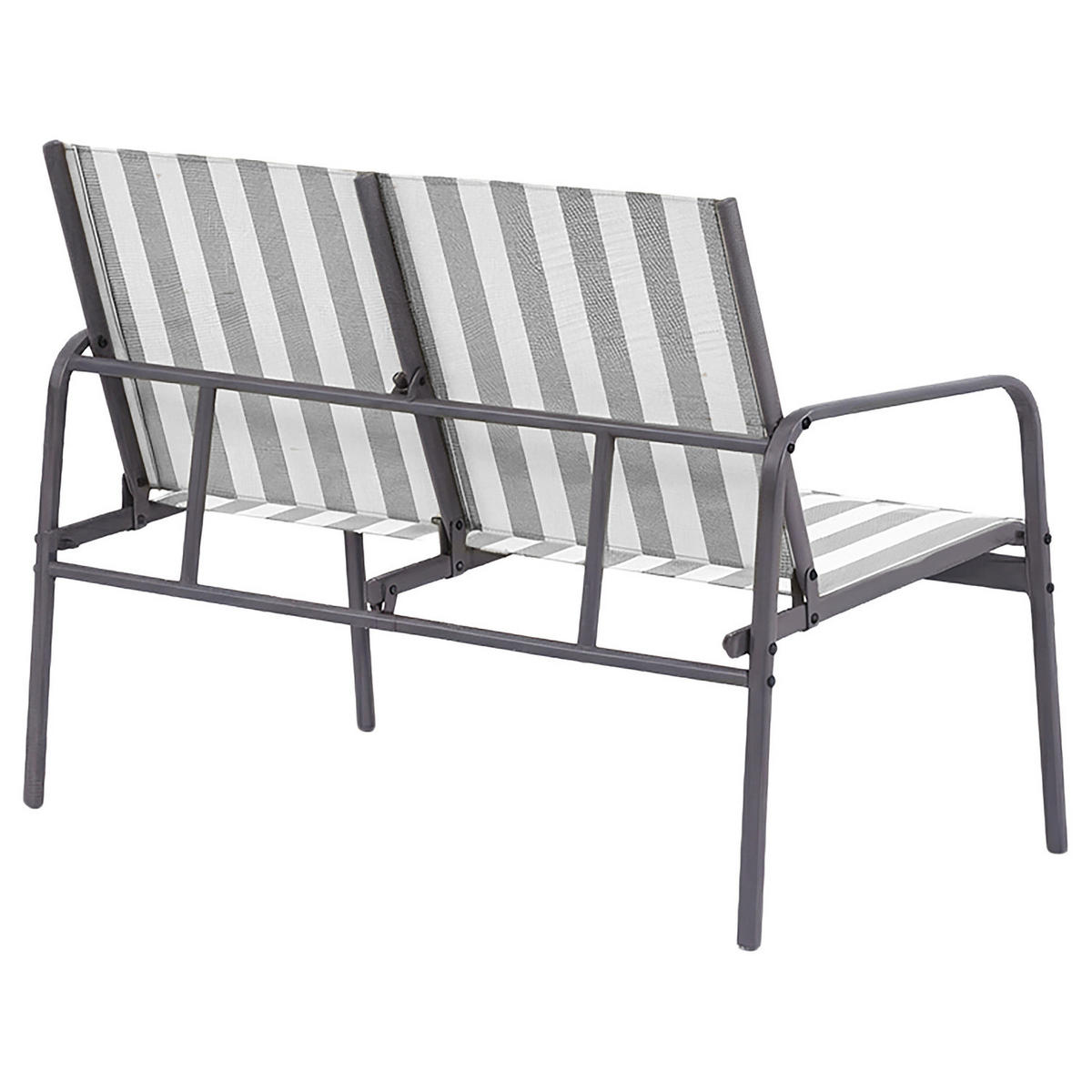 SITZGRUPPE - 5-teilig - Stahl - Weiß/Grau, Glas/Textil - home24