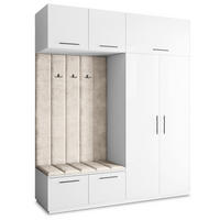 GARDEROBENSCHRANK REMA 200/240/60 cm Modern Weiß - Weiß, Holzwerkstoff (200/240/60cm) - MASSENO