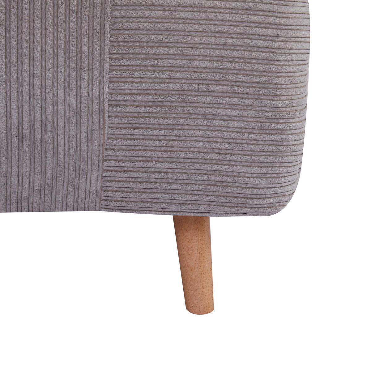 SCHLAFSESSEL, Holz, Kordsamt, Hellgrau - Hellgrau, Holz (89/83/82cm) - HOMCOM