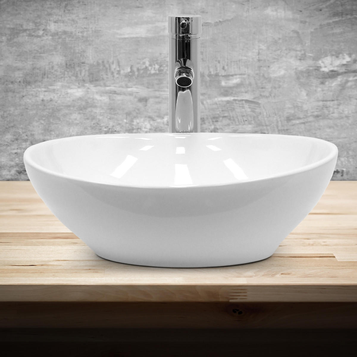 WASCHBECKEN - Weiß, Keramik (33/14.2/41cm) - LuxeBath
