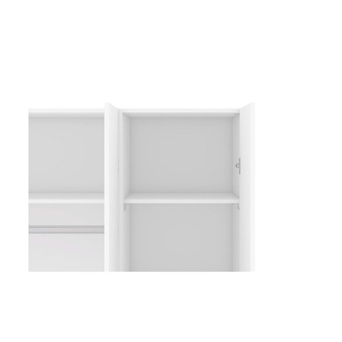 KLEIDERSCHRANK weiß - Weiß, Holzwerkstoff (116/175/49cm) - ebuy24