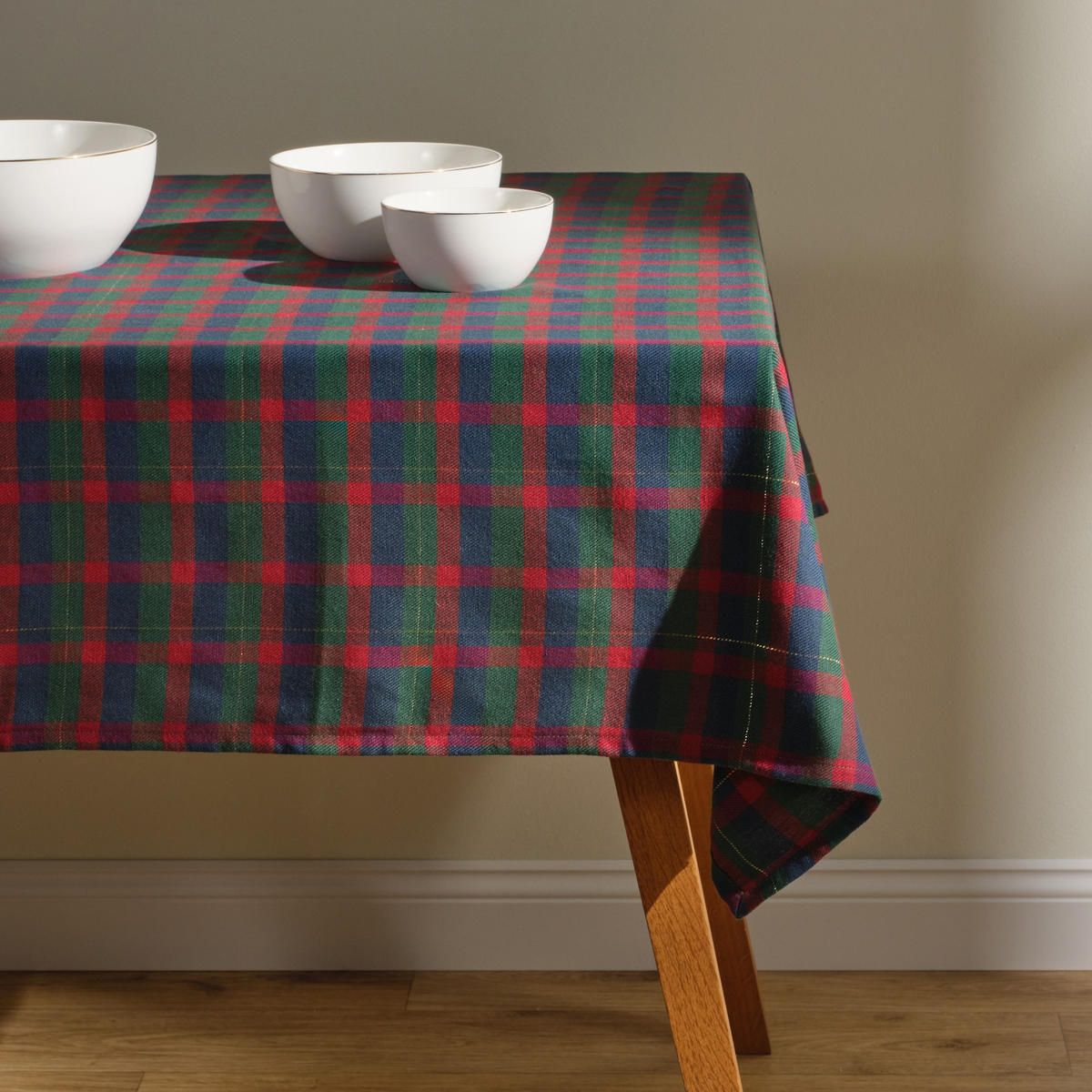 TISCHDECKE Maglamo - Dunkelgrün, Textil (220/150/1cm) - home&you