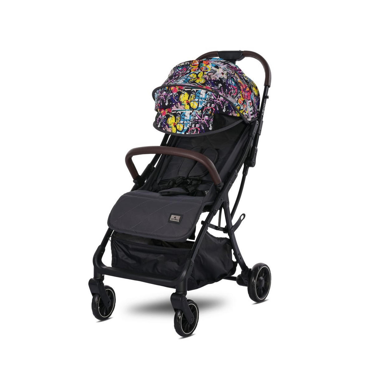 BUGGY Minori faltbar bunt PU-Räder Getränkehalter Fußabdeckung - Multicolor, Metall (75/50/102cm) - Lorelli