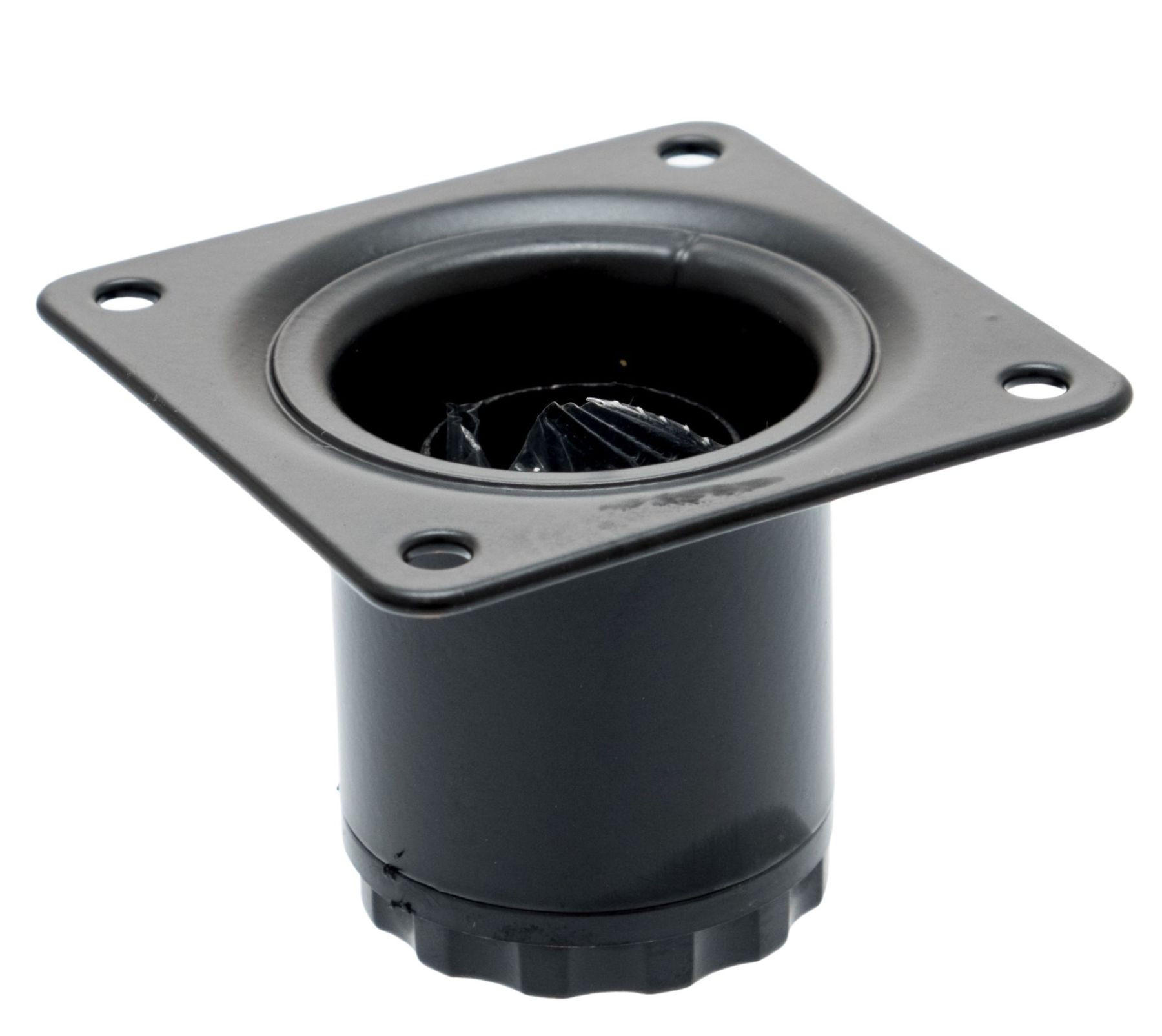 MÖBELFUSS schwarz Möbelbein 5cm + 1cm höhenverstellbar Tragkarft max. 50 kg - Schwarz, Metall (4/5/4cm) - Livingpoint24