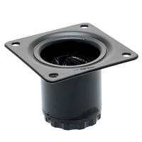 MÖBELFUSS schwarz Möbelbein 5cm + 1cm höhenverstellbar Tragkarft max. 50 kg - Schwarz, Metall (4/5/4cm) - Livingpoint24