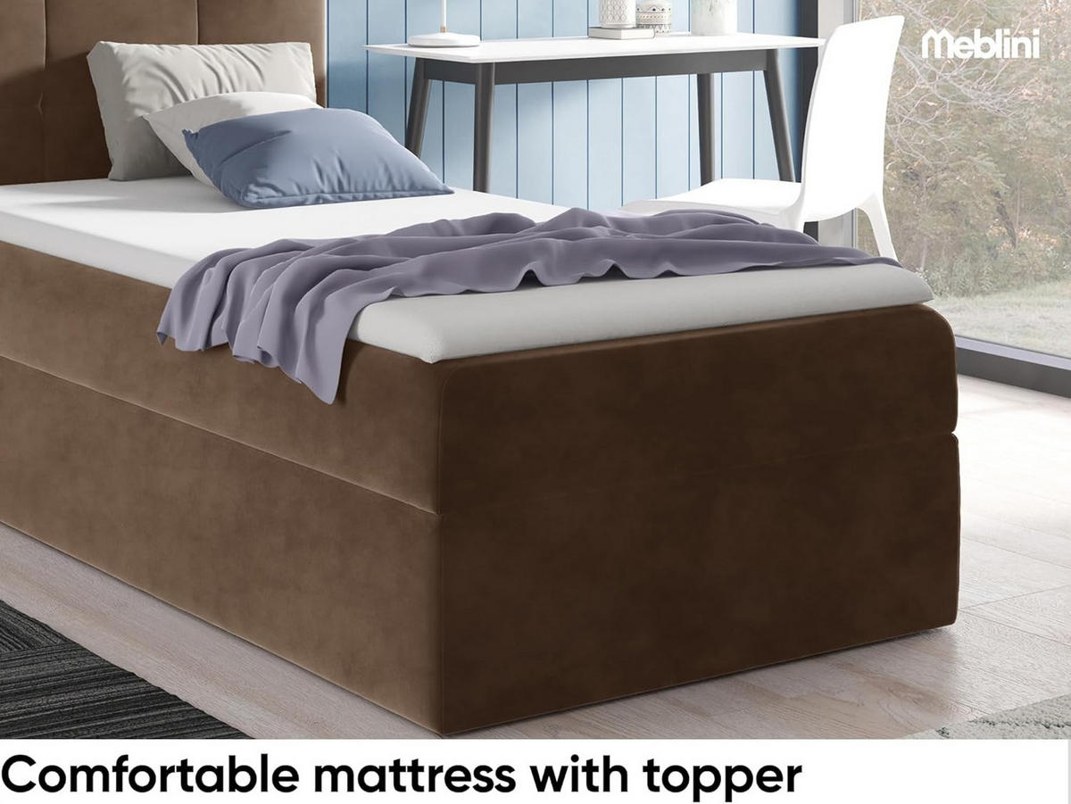 KINDERBETT MINO 2 - Braun, Holzwerkstoff (94/208cm) - Meblini