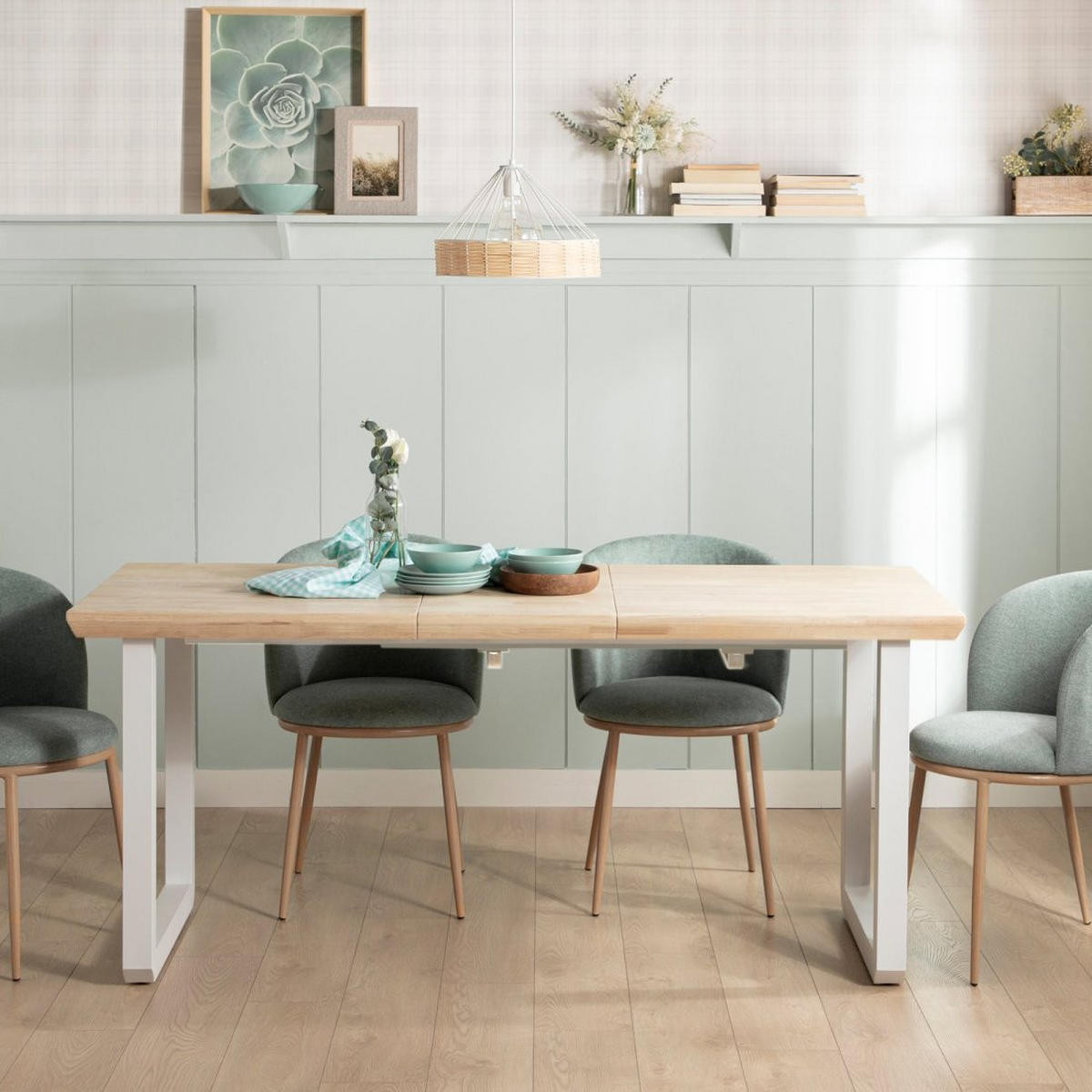 AUSZIEHBARER TISCH Khonor Zweifarbig 140/180 cm x 76 cm - Multicolor, Holz (90/140/76cm)