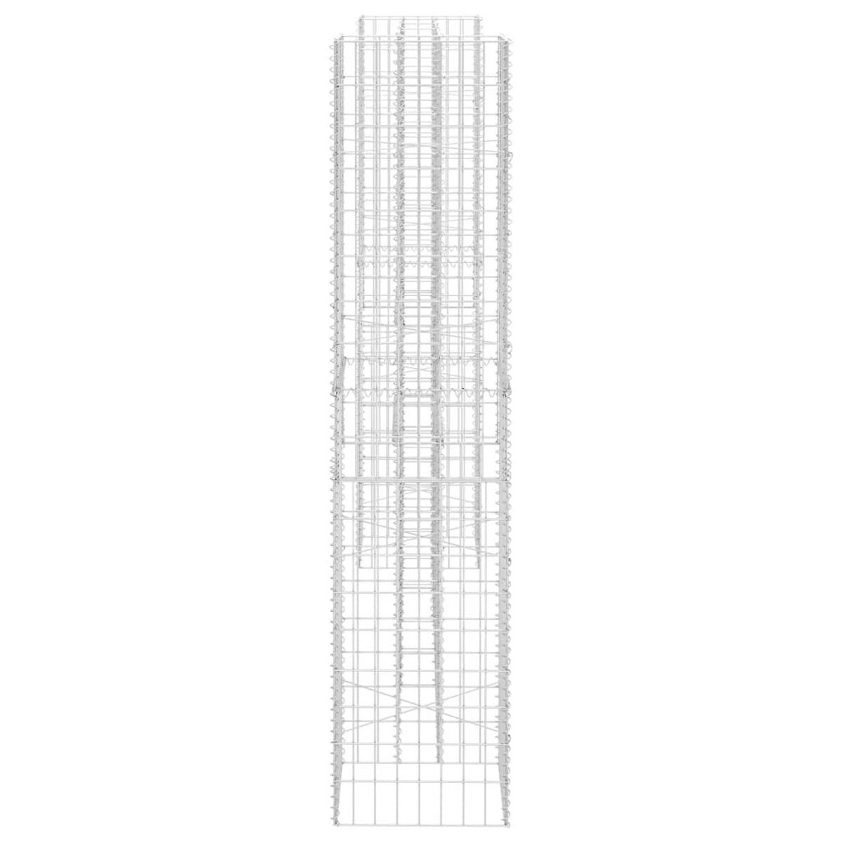 H-FÖRMIGER Gabionen-Pflanzkorb Stahldraht 260x40x180 cm - Silberfarben, Metall (260/180/40cm)