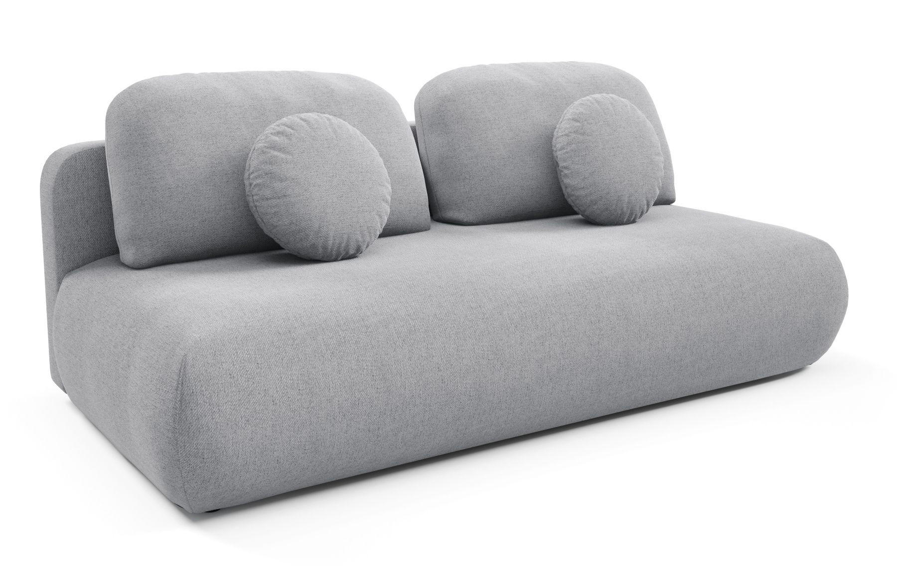 SOFA Grau OTO Ausziehbar Mit Bonnellfederung - Grau, Textil (206/90/92cm) - Sepro Meble