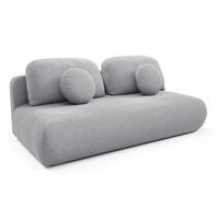 SOFA Grau OTO Ausziehbar Mit Bonnellfederung - Grau, Textil (206/90/92cm) - Sepro Meble