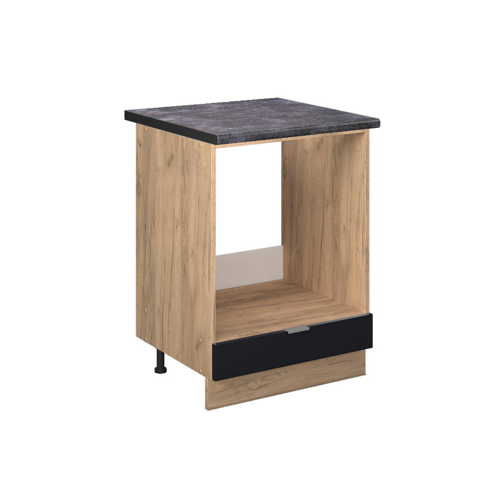 SPISKONVERTERINGSSKÅP Fame-Line Svart randig 60 cm , AP Antracit Svart, Honungsek 82/60/60 cm