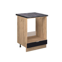 SKŘÍŇKA KE SPORÁKU Fame-Line, černé pruhy, 60 cm, AP antracit - medově dubová/černá, kompozitní dřevo (60/82/60cm) - Vicco