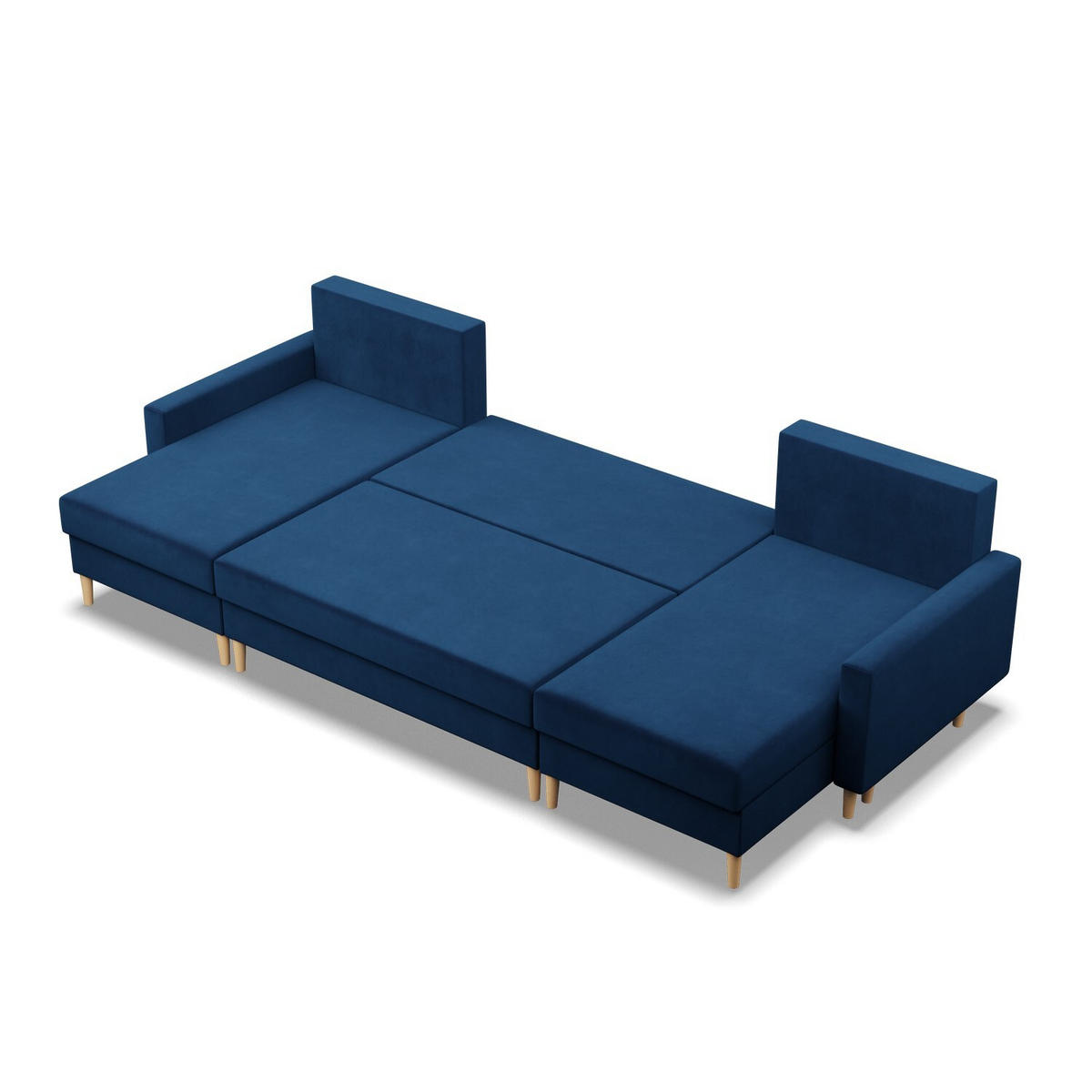 WOHNLANDSCHAFT Blank dunkelblau - Dunkelblau, Textil (294/92/140cm) - SIMKAM Furniture