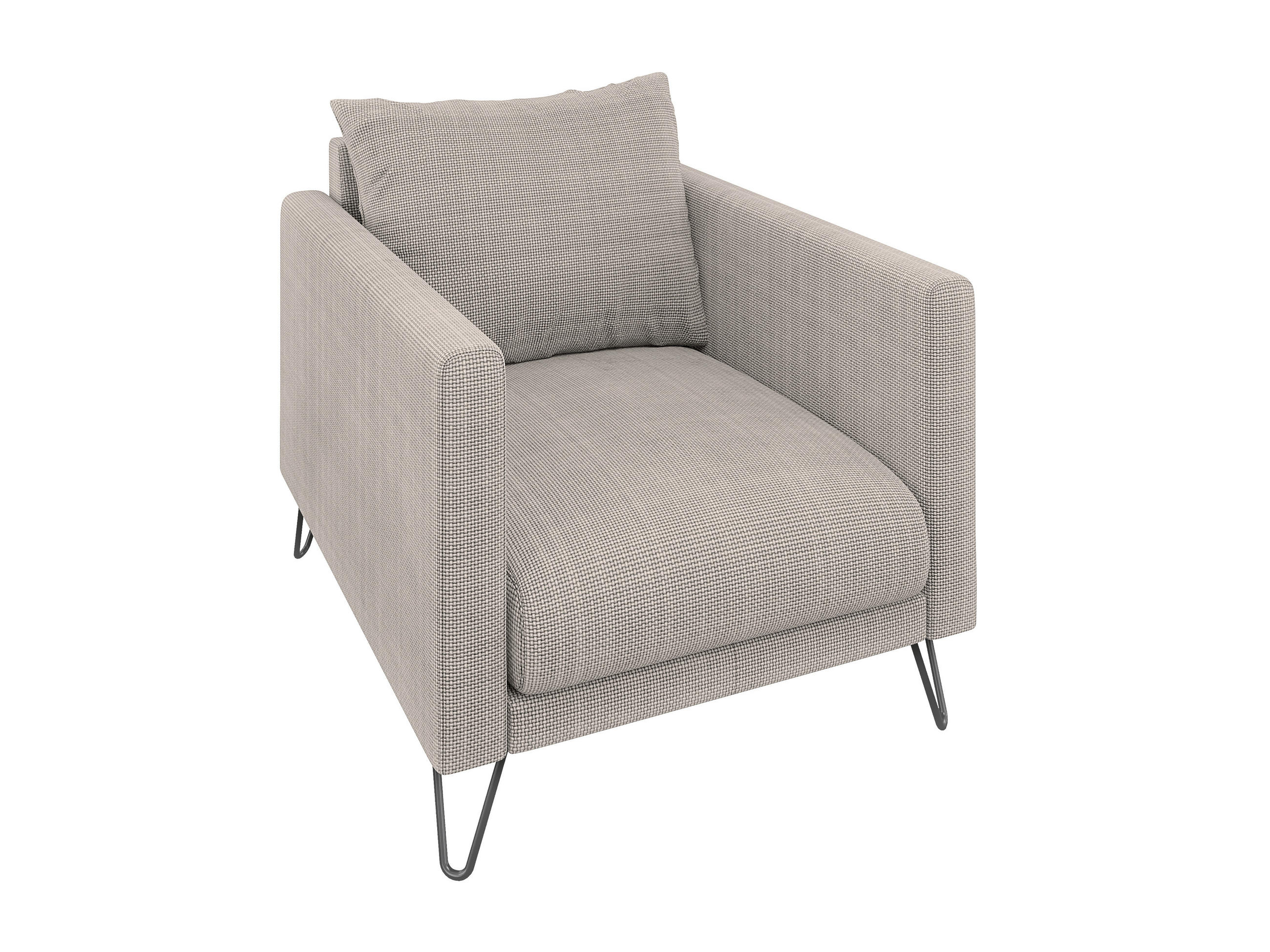 SESSEL Harmony Taupe Chenille - Taupe/Schwarz, Holz/Textil (80/85/100cm) - S-Style Möbel