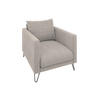 SESSEL Harmony Taupe Chenille - Taupe/Schwarz, Holz/Textil (80/85/100cm) - S-Style Möbel