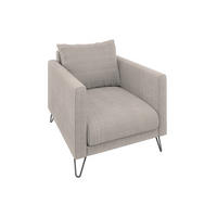 SESSEL Harmony Taupe Chenille - Taupe/Schwarz, Holz/Textil (80/85/100cm) - S-Style Möbel