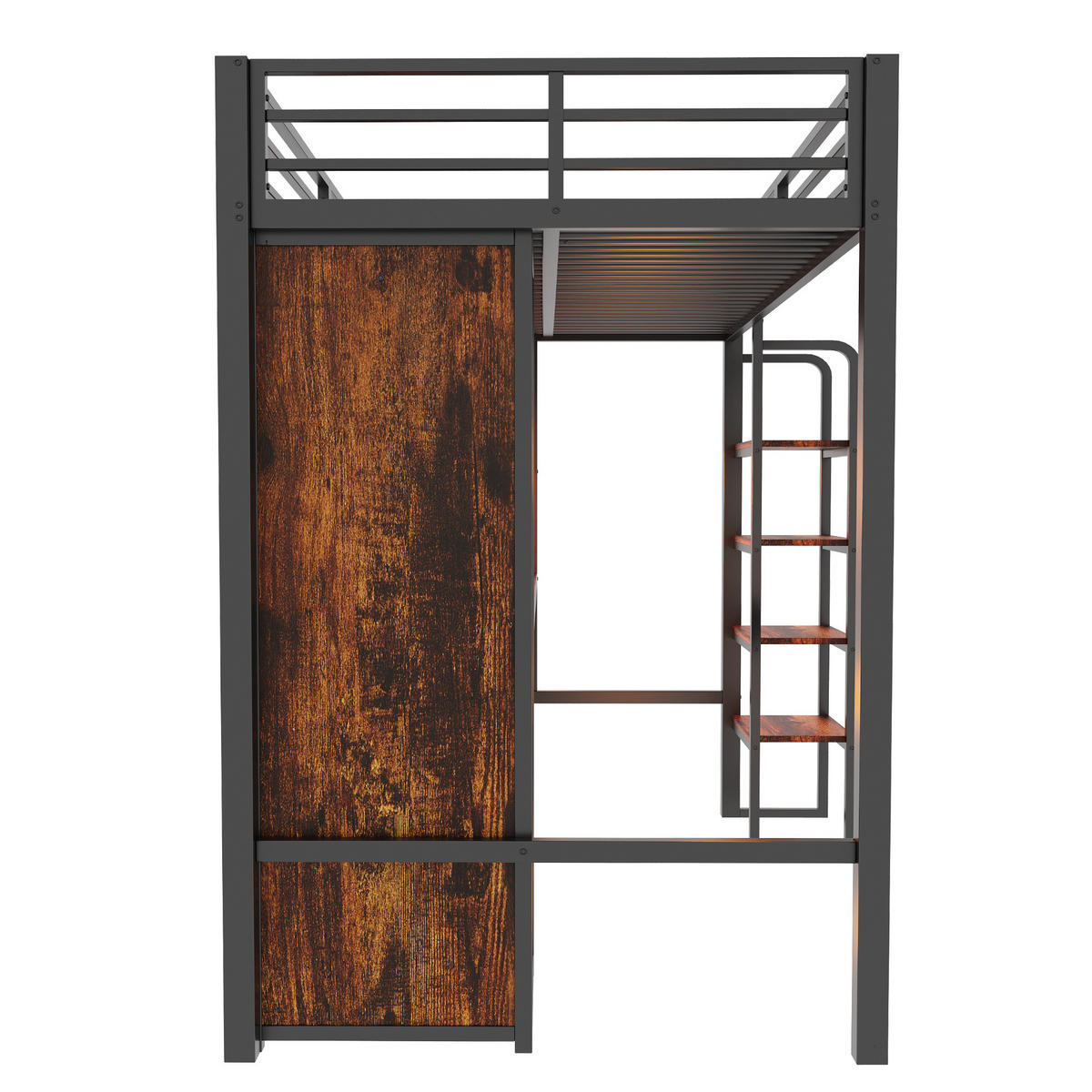 HOCHBETT Metall 90/200 cm Schwarz - Schwarz, Holzwerkstoff/Metall - Raumix