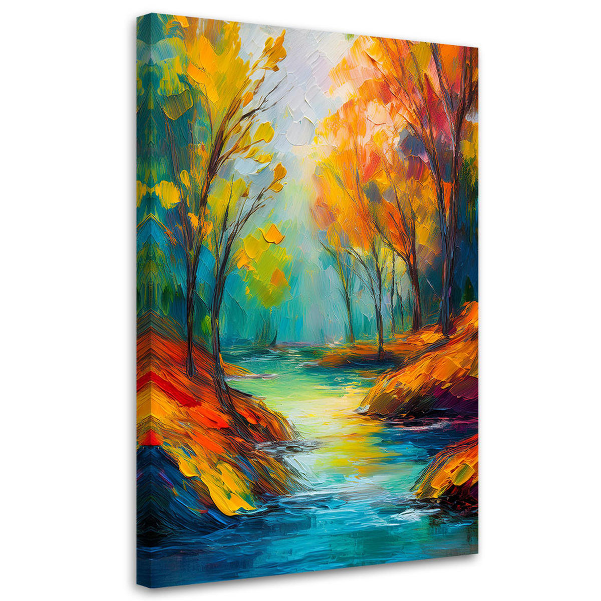 WANDBILD bunter wald - Multicolor, Textil (40/60cm) - Feeby