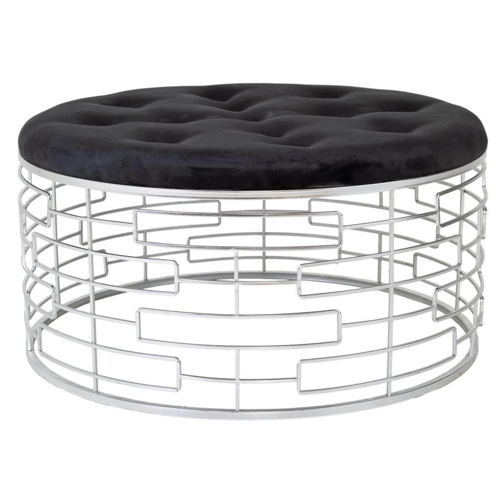 BANK aus Metal D92x47 cm - Silberfarben, Metall (91.5/47/91.5cm) - Wanderlust