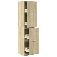 APOTHEKERSCHRANK Sonoma-Eiche 40/41/174,5 Cm Holzwerkstoff - Hellbraun, Holzwerkstoff (41/174.5/40cm) - vidaXL