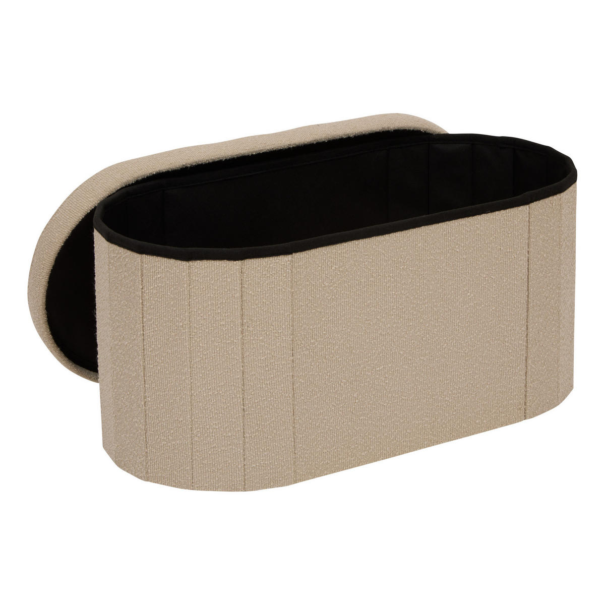 KLAPPHOCKER gepolstert Fink 76/38/38 cm - Beige, Holzwerkstoff (38/38/76cm) - Atmosphera Createur d´interieur
