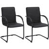 SCHWINGSTUHL 2er Set Lederlook schwarz/schwarz - Schwarz, Textil/Metall (56/95/60cm) - CLP