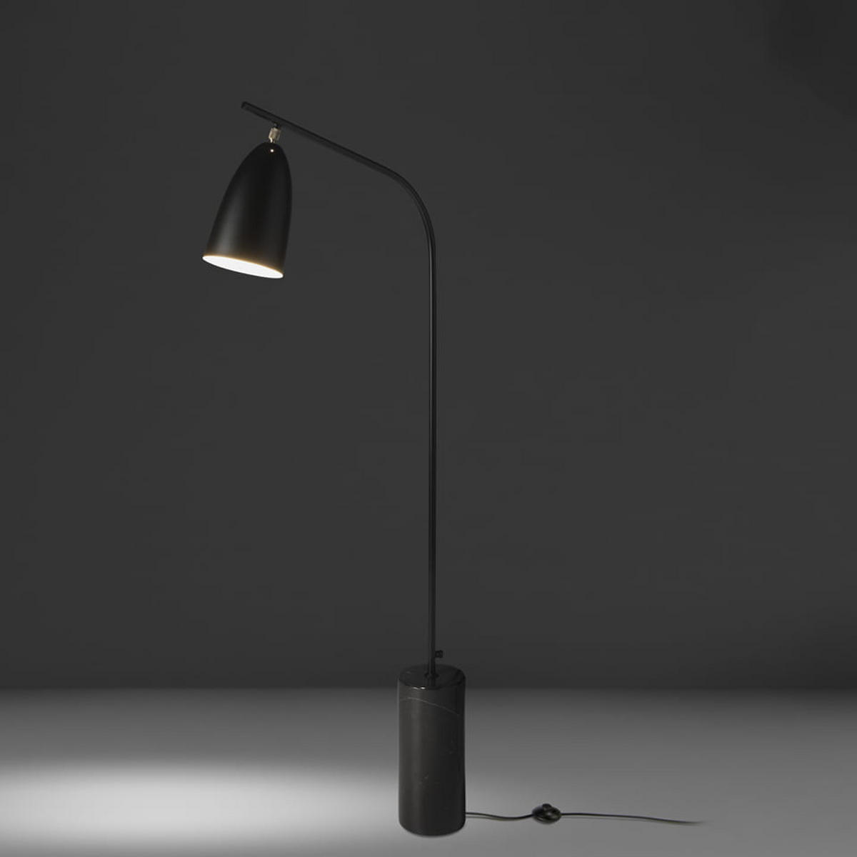 STEHLAMPE Stahl Schwarz - Schwarz, Metall (15/62/147cm) - ANGEL CERDA
