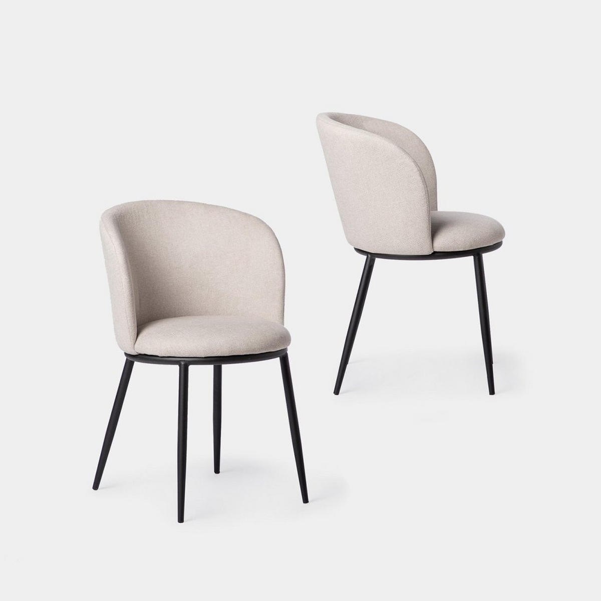 ESSZIMMERSTUHL Nolan Beige 51 cm x 80 cm 2er-Set - Beige, Textil (51/80/57cm)