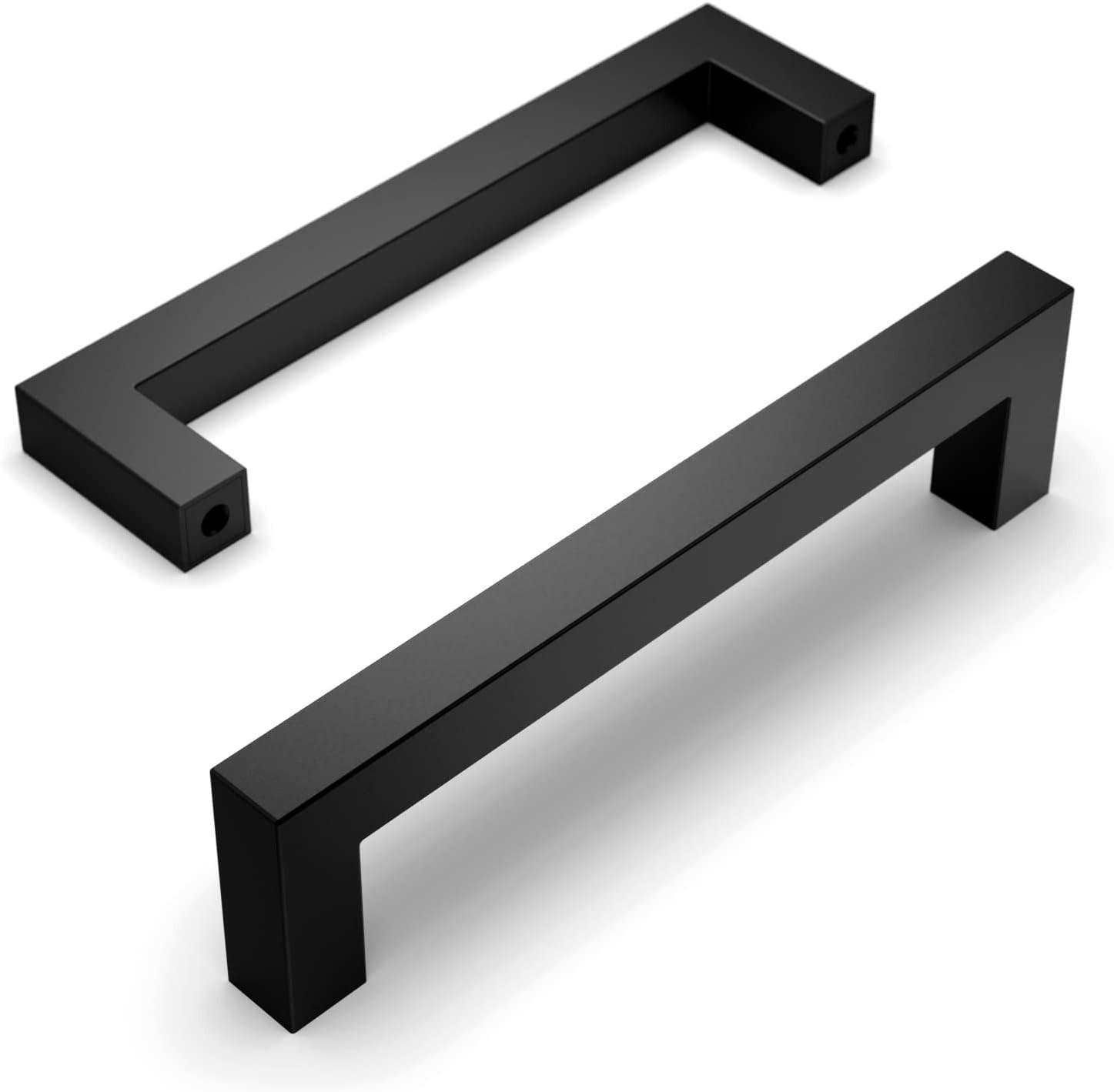 MÖBELGRIFF Schwarz 10er-Set 128 mm Edelstahl - Schwarz, Metall (1.2/3.5/14cm)