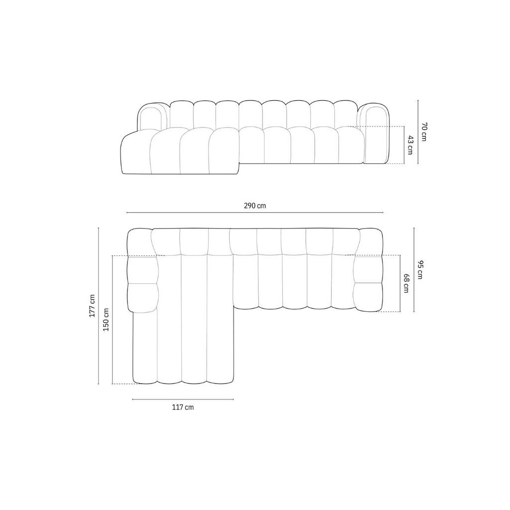 Thumbnail - Micadoni Ecksofa, Koralle, Textil, 4-Sitzer, L-Form, 290x177 cm, Hergestellt in Europa, Wohnzimmer, Sofas & Couches, Woh...