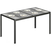 GARTENTISCH DE-14230 150x80 cm Holzoptik Grau - Grau, Metall (150/80/74cm) - ComfortXL
