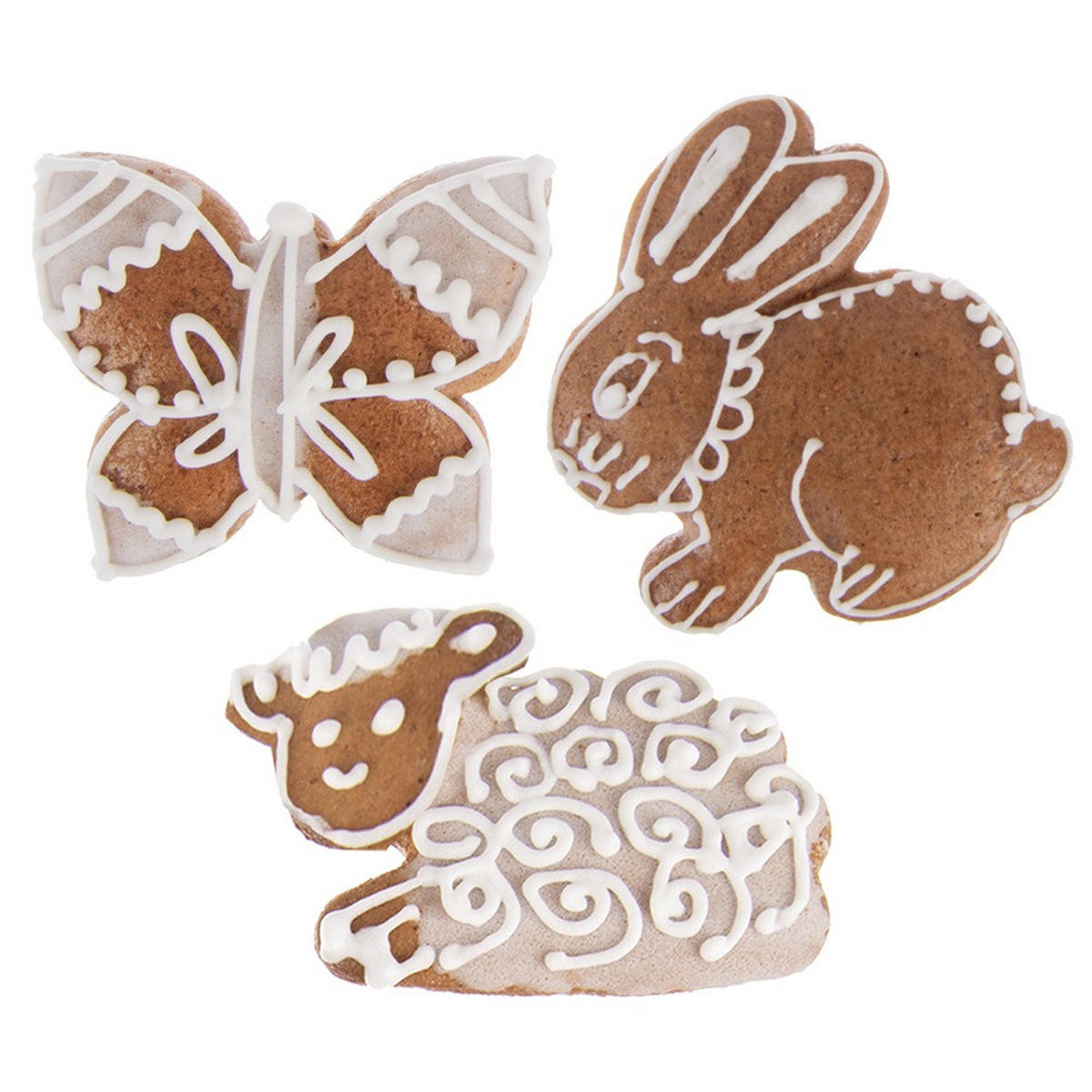AUSSTECHFORMEN-SET Frühling 3-teilig Silber - Silberfarben, Metall (5.2/1.5/7cm) - Orion 
