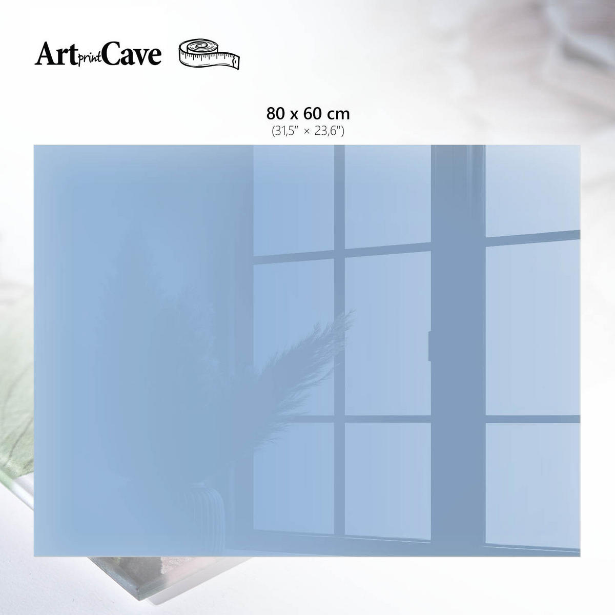 GLASPLATTE 80x60 cm – Babyblau - Pink, Glas (0.4/80/60cm) - ArtPrintCave