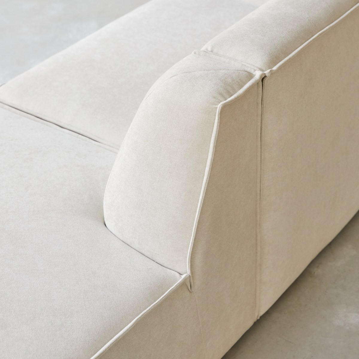 SOFA Dario Beige aus Stoff - Beige, Textil (340/75/93cm) - Tikamoon