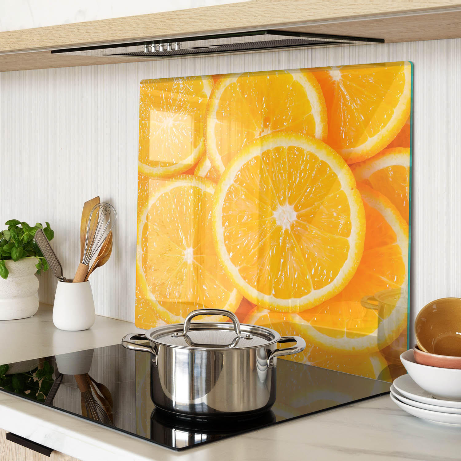 GLASPLATTE 60x52 cm Orangenscheiben - Orange, Glas (60/0.4/52cm) - TULUP