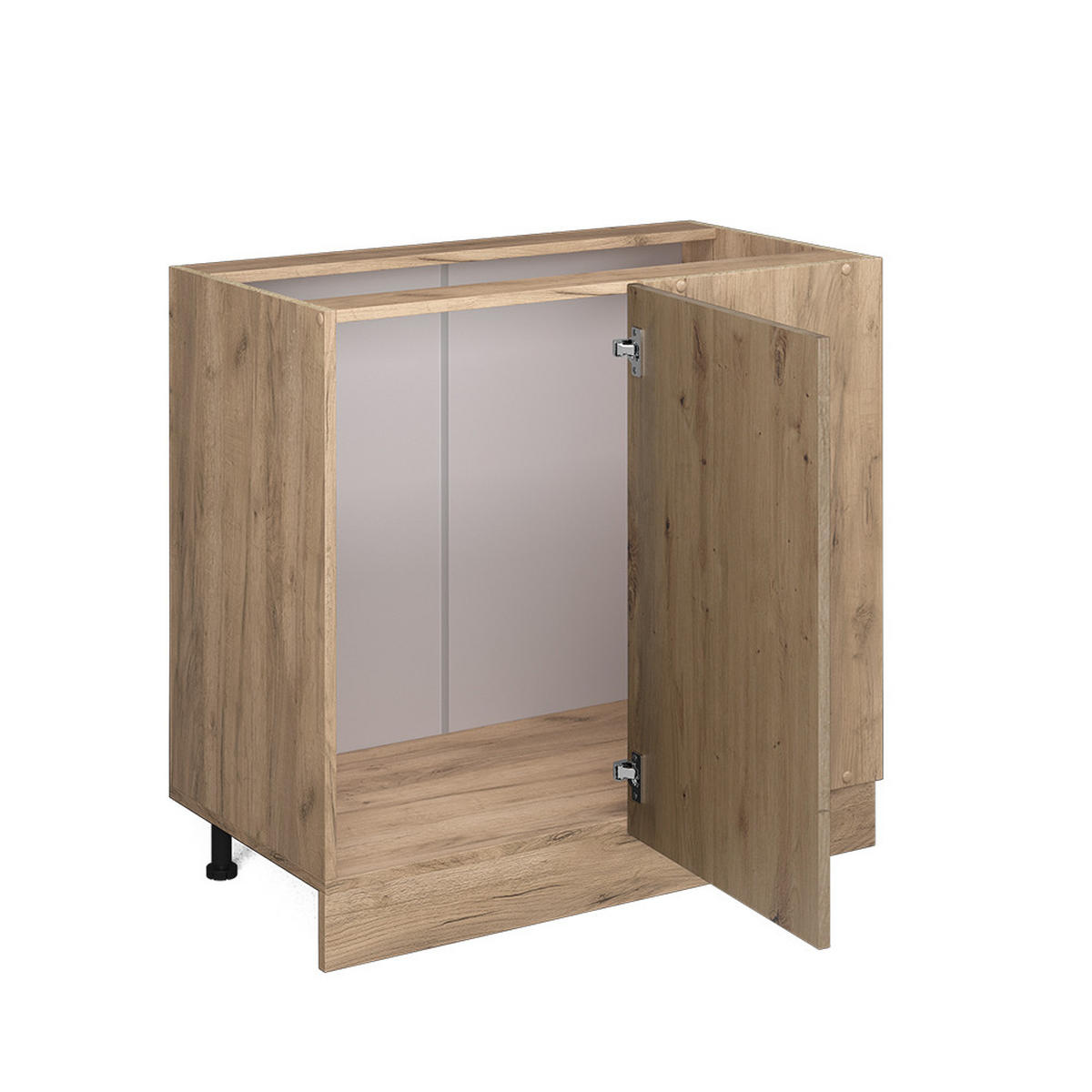 ECKUNTERSCHRANK R-Line Artisan-Eiche 86 cm, AP Eiche - Eiche Wotan/Eiche Artisan, Holzwerkstoff (86/81.6/60cm) - Vicco