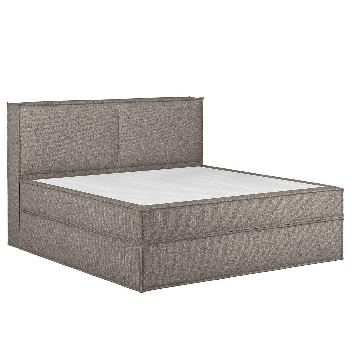 BOXSPRINGBETT mit Kopfteil - Premium - Grau, Textil (200/200cm) - home24