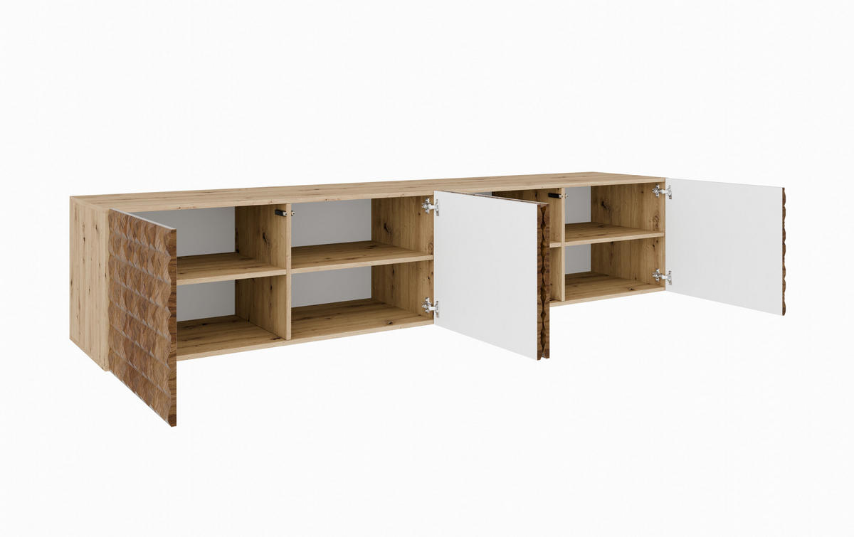 TV-SCHRANK CALI - Wildeiche/Eiche Artisan, Holzwerkstoff (200/41/40cm) - Meblini