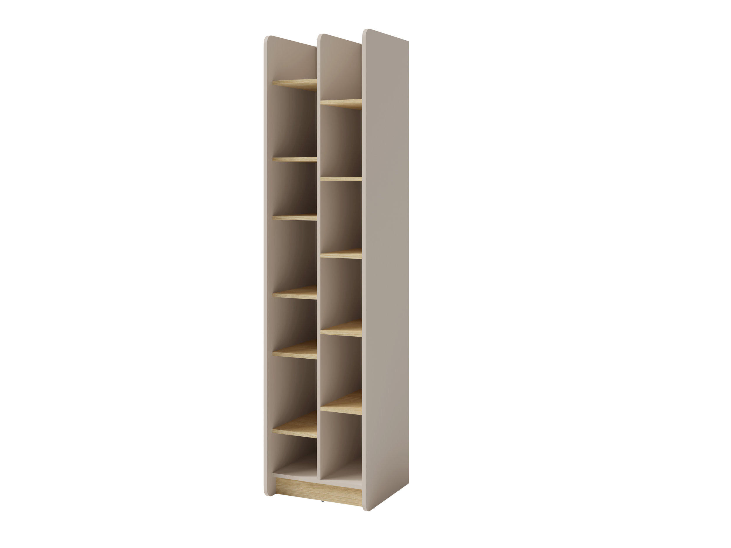 BÜCHERREGAL VETTA 55x42x195 cm, Regal Beige - Beige, Holzwerkstoff (55/195/42cm) - MASSENO