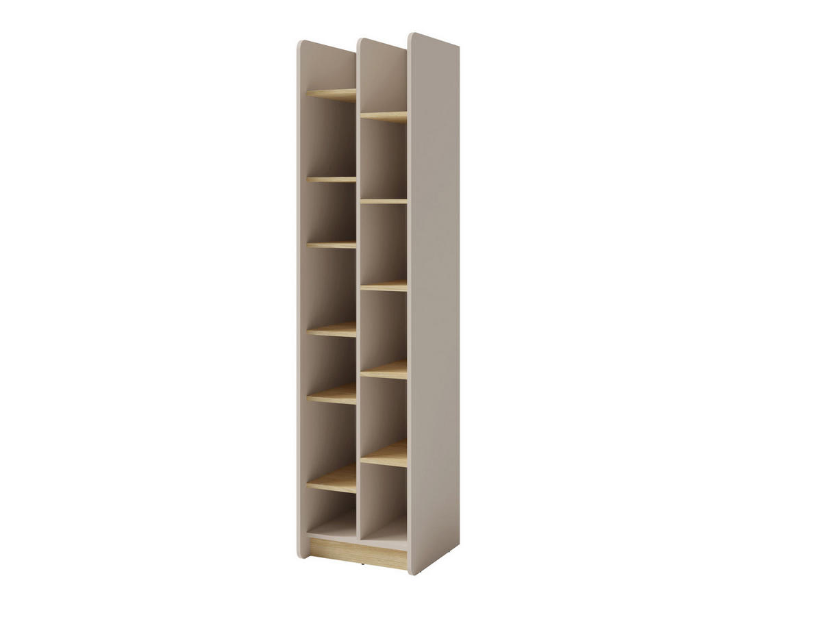 BÜCHERREGAL VETTA 55x42x195 cm, Regal Beige - Beige, Holzwerkstoff (55/195/42cm) - MASSENO