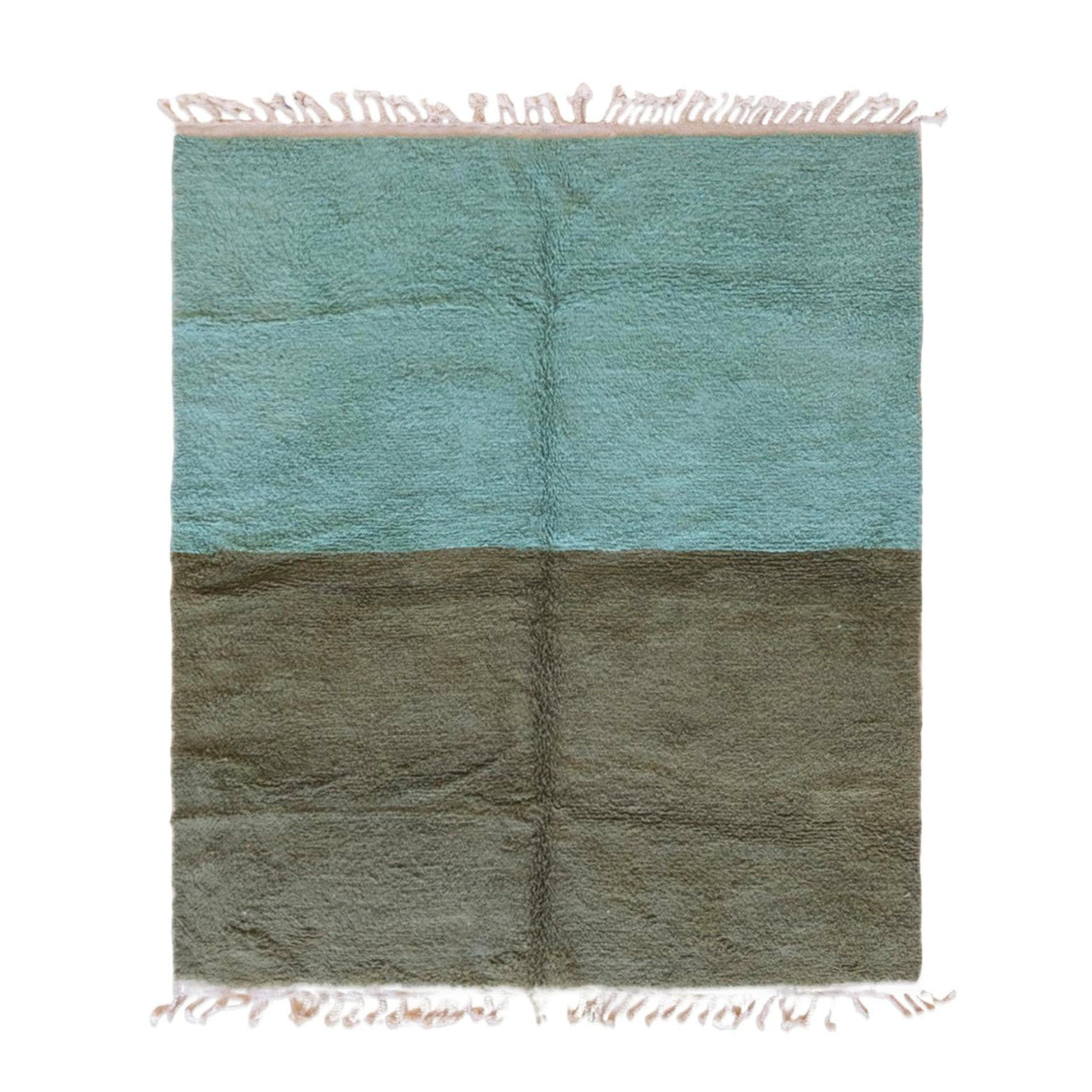 BERBERTEPPICH Design handgeknüpft 223x 265 cm - Grün, Naturmaterialien (223/265cm) - AFK Living